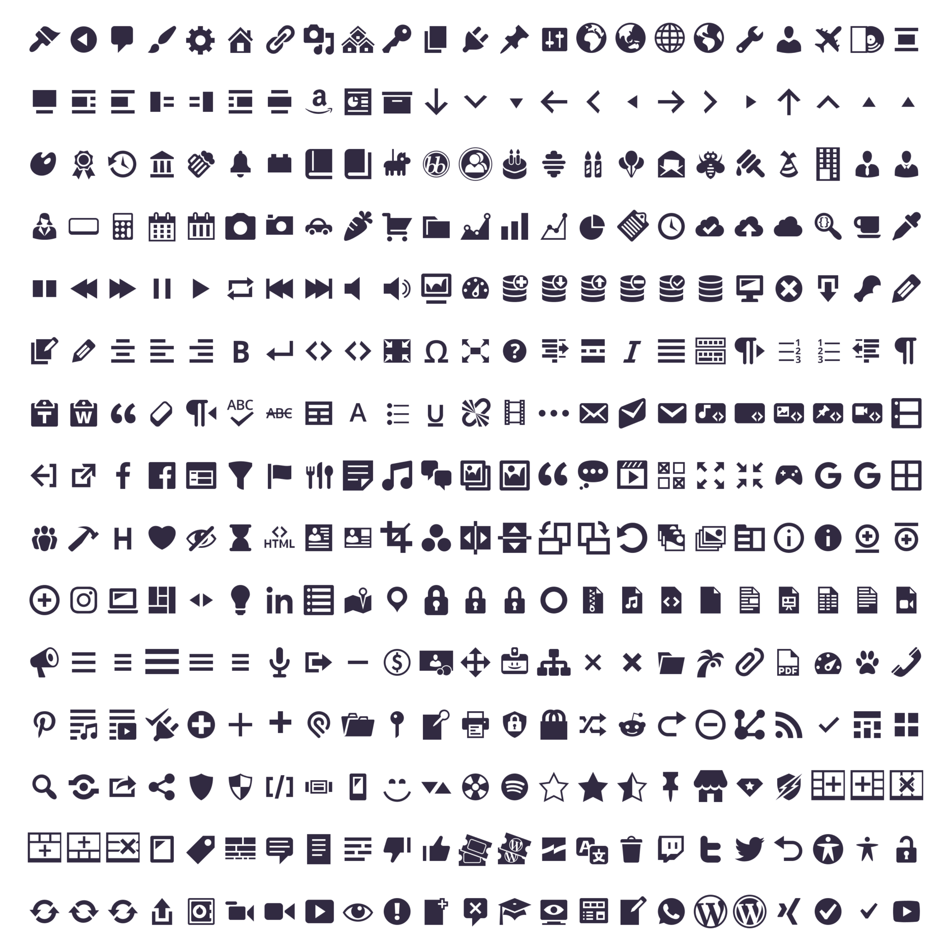 Dashicons WordPress Library
